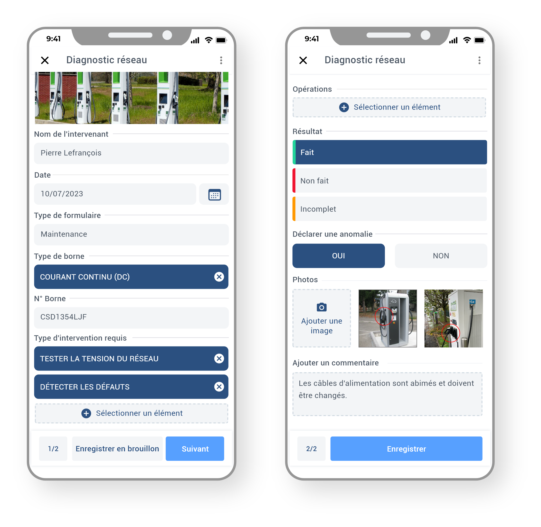 Report data from your charging station network