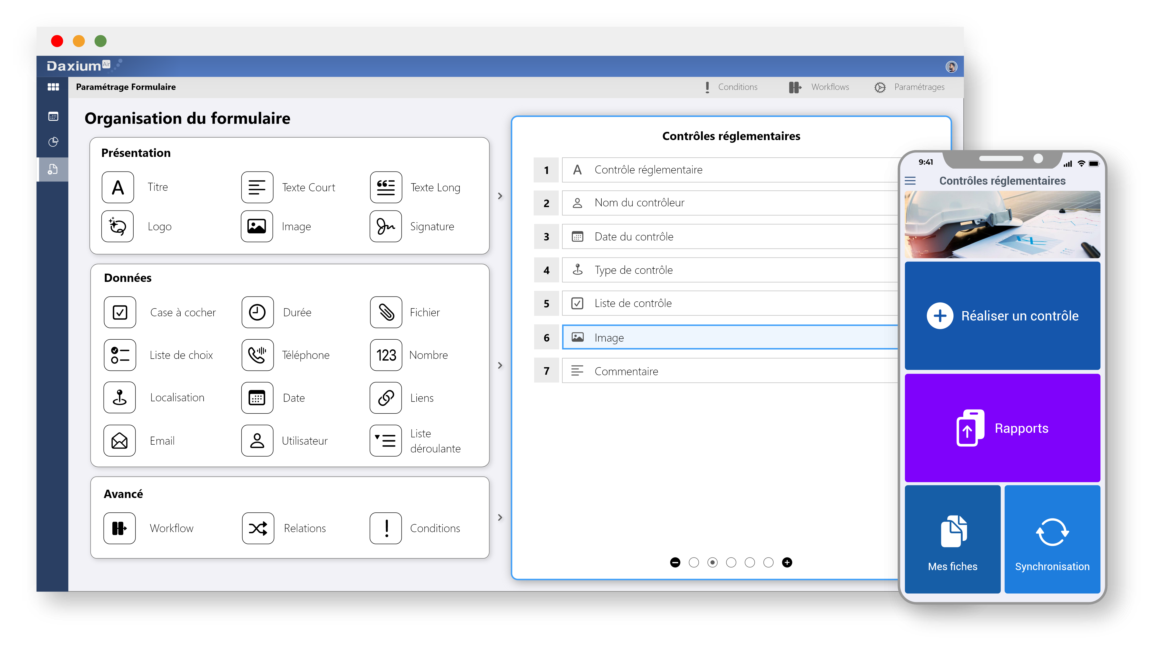 Personnalisez votre application de contrôle réglementaire